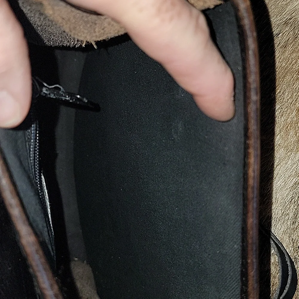 Brighton Brown Croc Leather Shoulder Bag - Picture 11 of 15